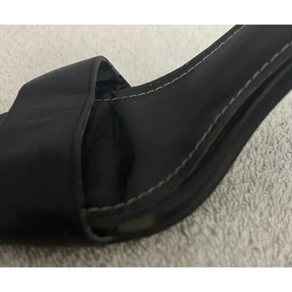 Tesori Women's 5M strappy Black Heel shoes 2 inch Heels with Flaws - Picture 14 of 14